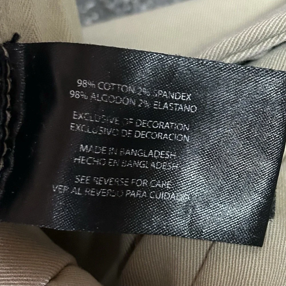 Banana Republic Men's Chino Pants 36x32 Khaki Beige Stretch Flat Front